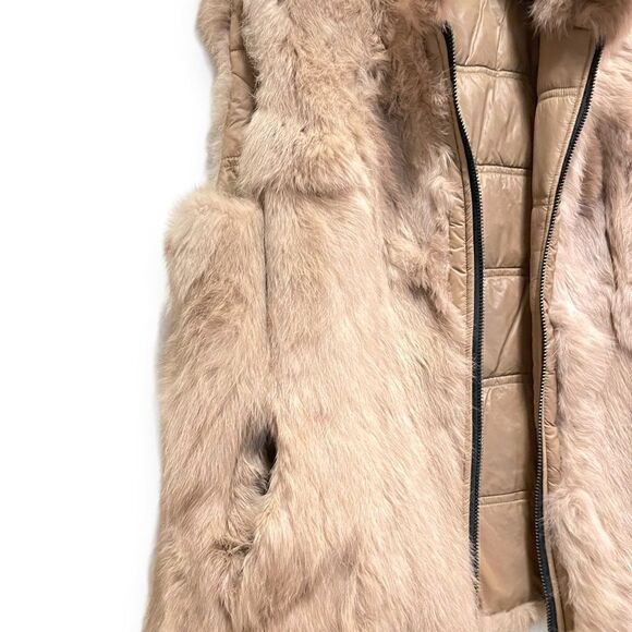 ADRIENNE LANDAU Reversible Real Fur Vest |Size: M| - Picture 8 of 10